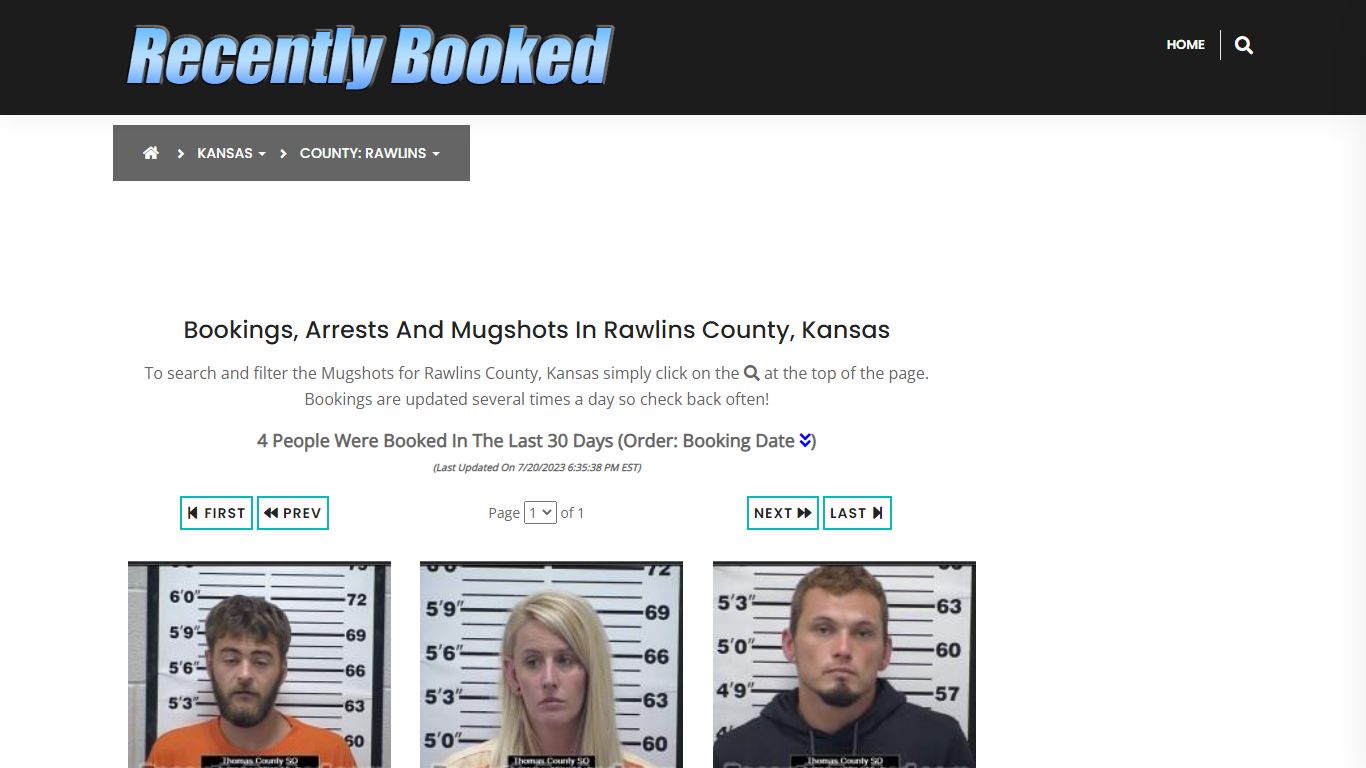 Bookings, Arrests and Mugshots in Rawlins County, Kansas - Recently Booked